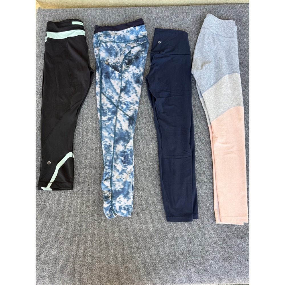 Lululemon women's leggings bundle lot of four different sizes.